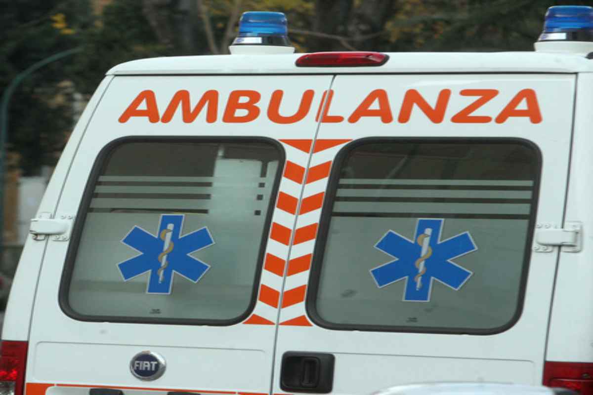 Un'ambulanza in servizio