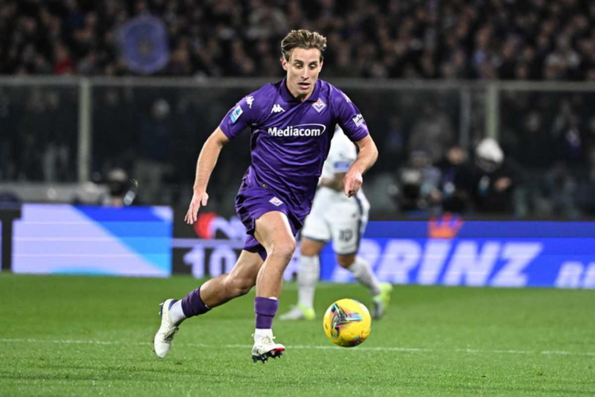 edoardo bove in azione in fiorentina-inter