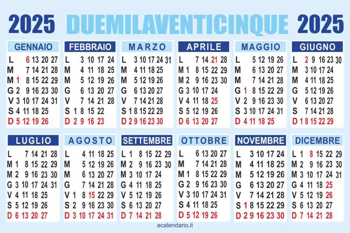 calendario 2025