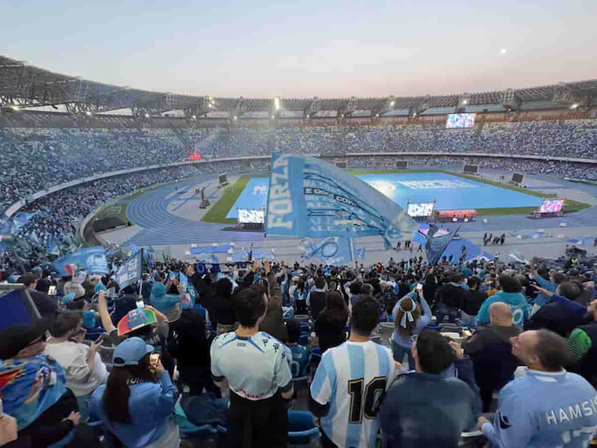 Sabato torna la serie A, nella foto lo stadio del Napoli