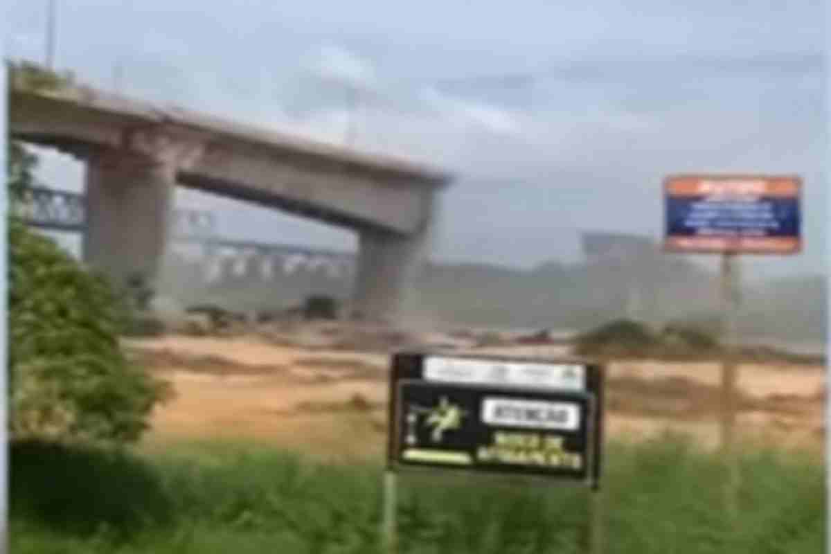 Il ponte crollato in diretta in Brasile 