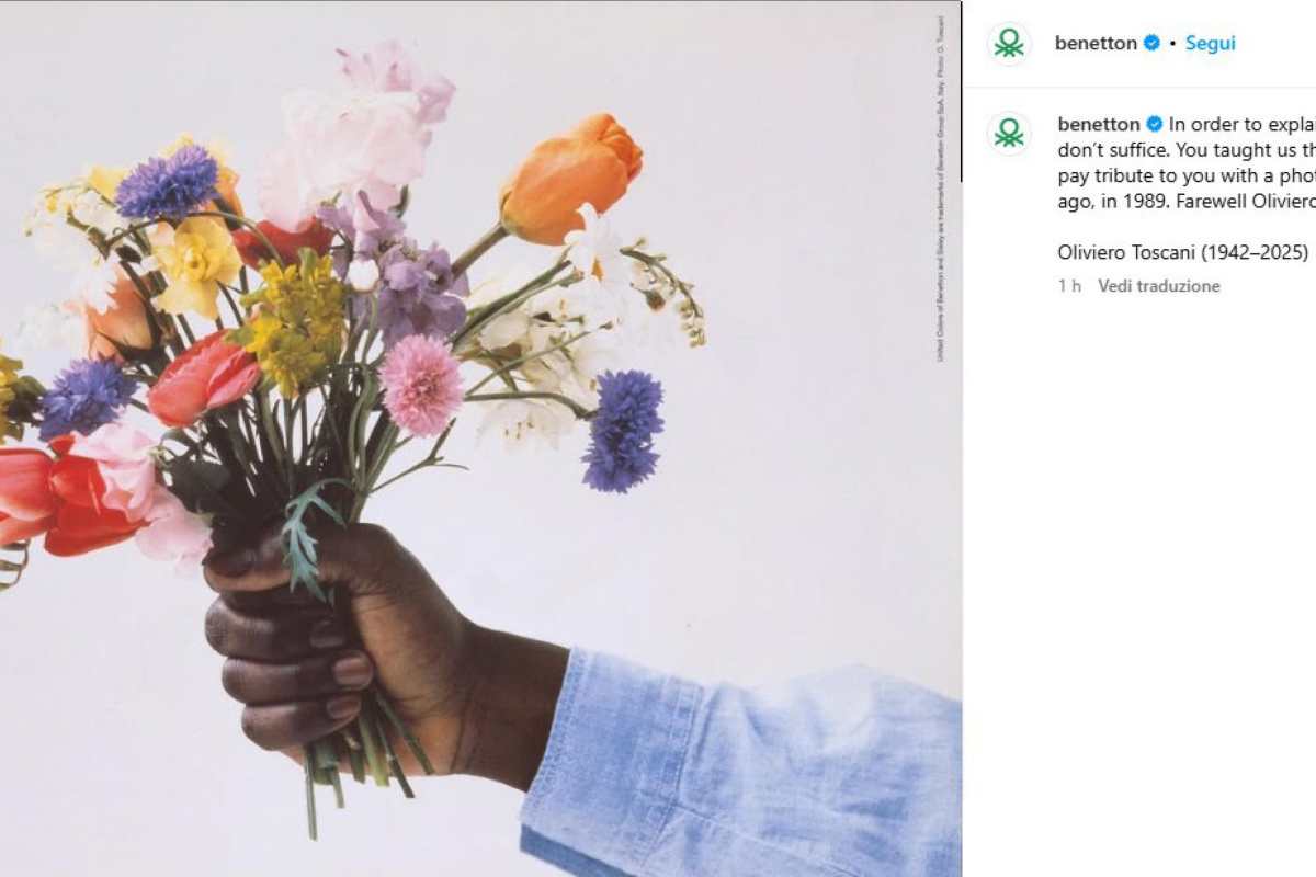 Il ricordo di Oliviero Toscani realizzato da Benetton