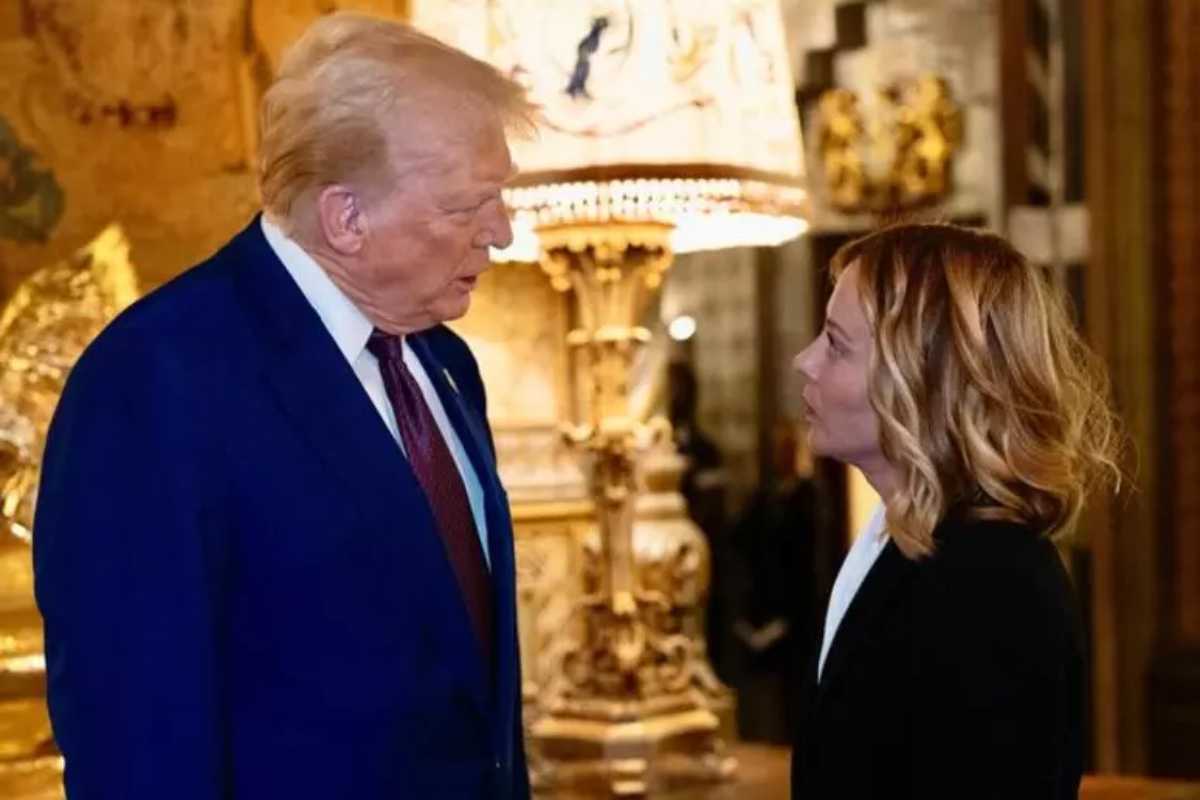 Donald Trump con Giorgia Meloni