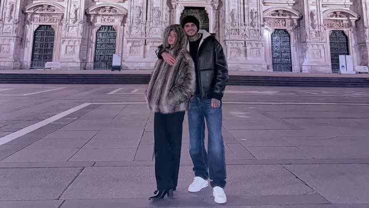 Icardi e China Suarez al Duomo di Milano