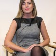 Maria Elena Boschi da Unicredit (foto): tubino e tacchi a spillo per i 15 anni della banca (Ansa)