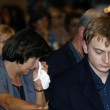 Alberto Stasi con la madre ai funerali di Chiara Poggi (LaPresse)