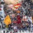 Lazio-Roma FOTO: romanisti a Testaccio, laziali a Tor di Quinto