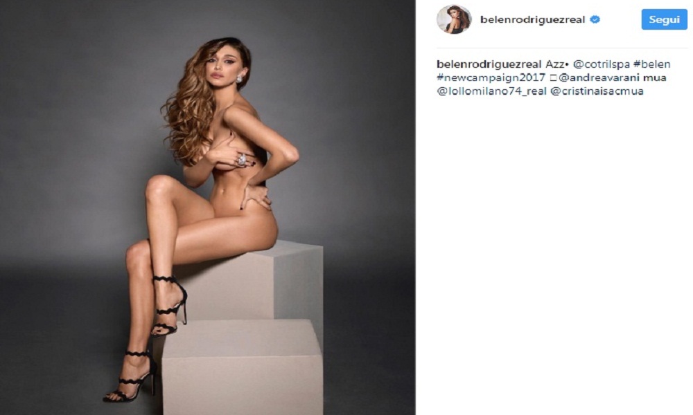 Belen Rodriguez senza veli su Instagram. Andrea Iannone: "Con te sono sempre..."