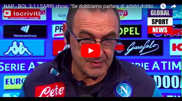 YOUTUBE Maurizio Sarri polemico: "Parlare di arbitri mi annoia. Ieri sera che avete detto?"
