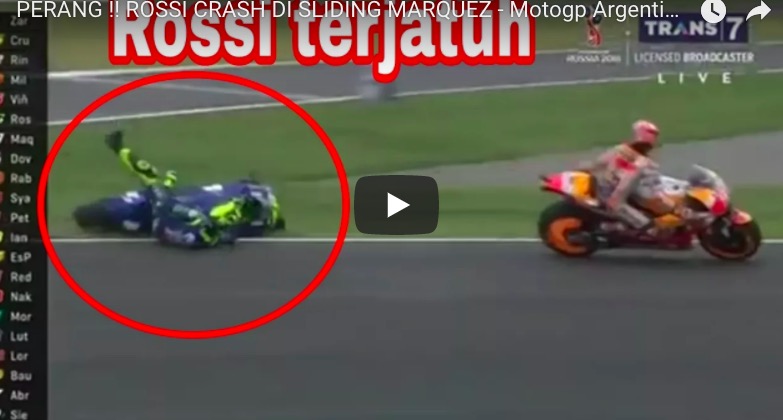 YOUTUBE Marc Marquez fa cadere Valentino Rossi durante MotoGp Argentina
