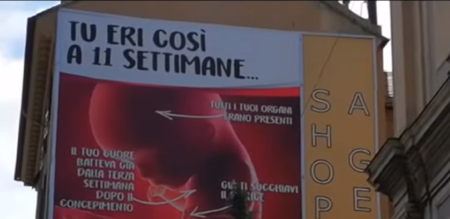 Manifesto anti aborto Genova