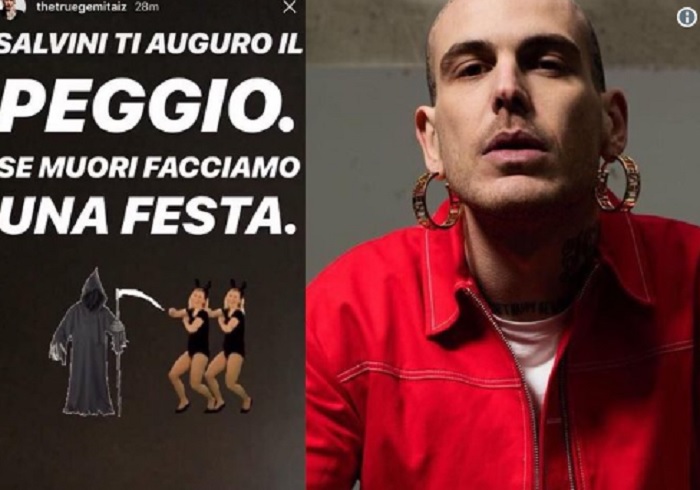 Gemitaiz, il rapper choc contro Salvini: "Se muori facciamo una festa"