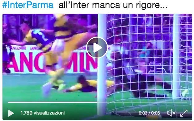 Inter-Parma 0-1, moviola: video rigore non concesso per mano di DiMarco