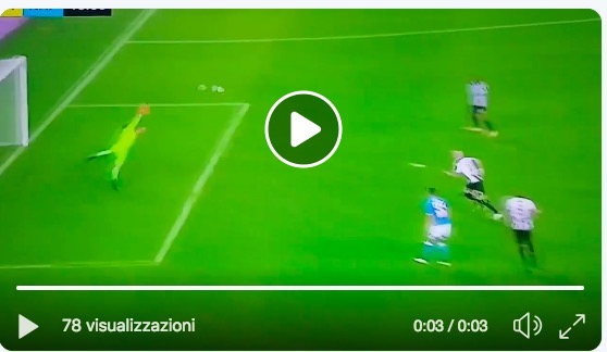 Fabian Ruiz video gol Udinese-Napoli, una rete da cineteca