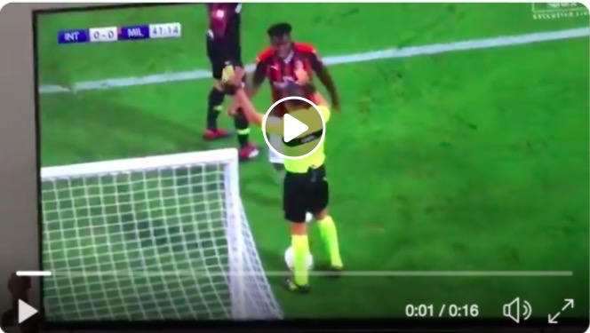 Musacchio video del gol annullato per fuorigioco durante Inter-Milan