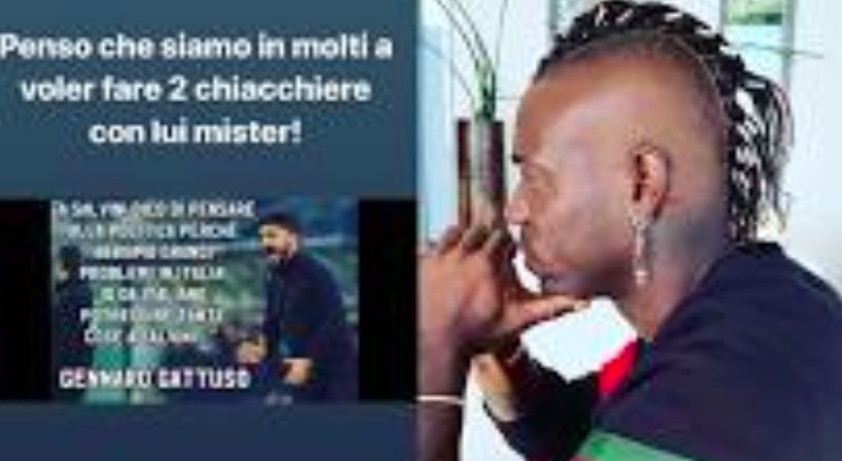 Mario Balotelli contro Salvini: "Mister Gattuso, in molti vorremmo fare due "chiacchiere" con lui"