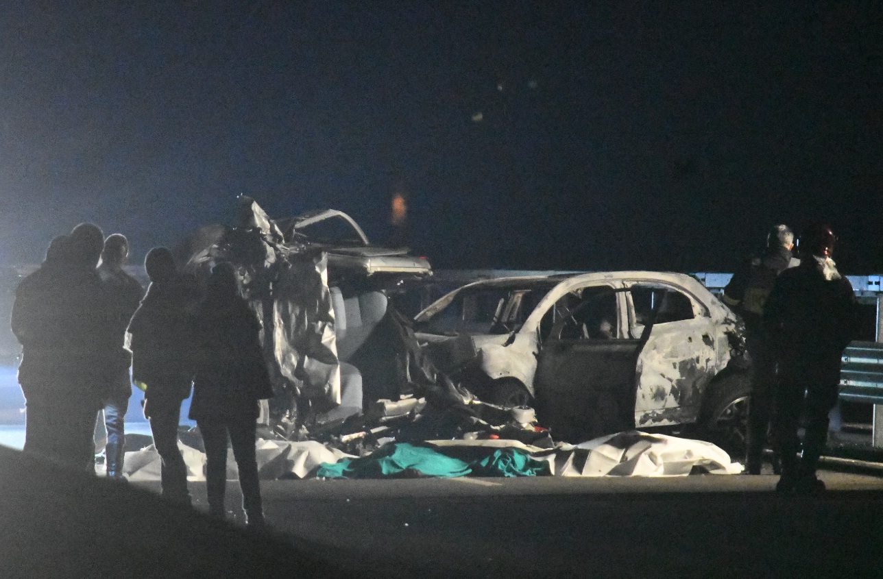 Morbegno (Sondrio): auto contromano sulla Statale 38: sei morti (foto Ansa)