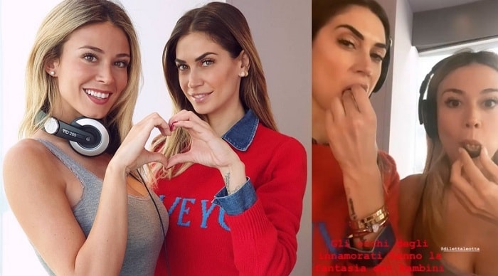 Diletta Leotta e Melissa Satta insieme, video in diretta Instagram per San Valentino
