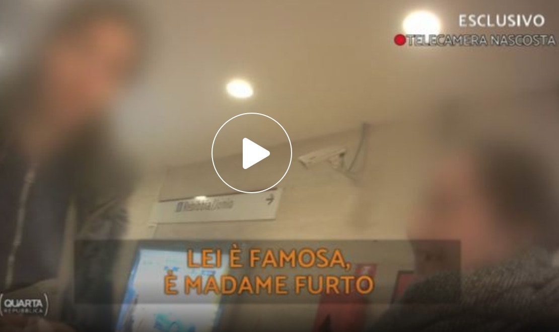 Quarta Repubblica, Madame Furto filmata dalla giornalista Chiara Carbone la minaccia