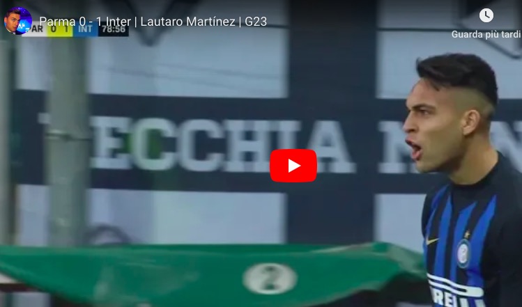Parma-Inter 0-1, Lautaro Martinez entra e scaccia la crisi