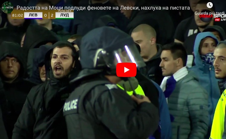Levski-Ludogorets, Cosmin Moti segna e provoca i tifosi avversari: scoppia il caos e deve intervenire la polizia