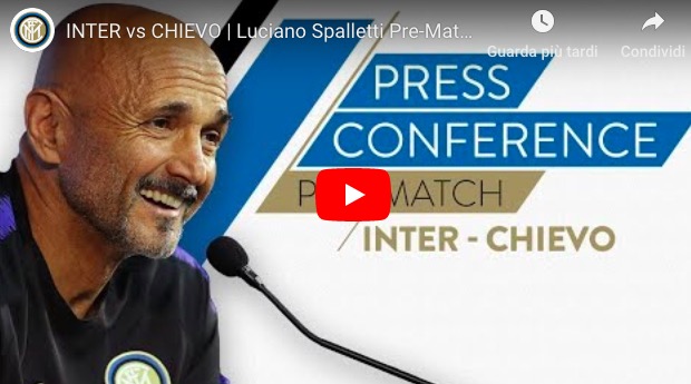Spalletti: "Conte-Inter? Se lo dicono i giornali...". Video con la conferenza stampa
