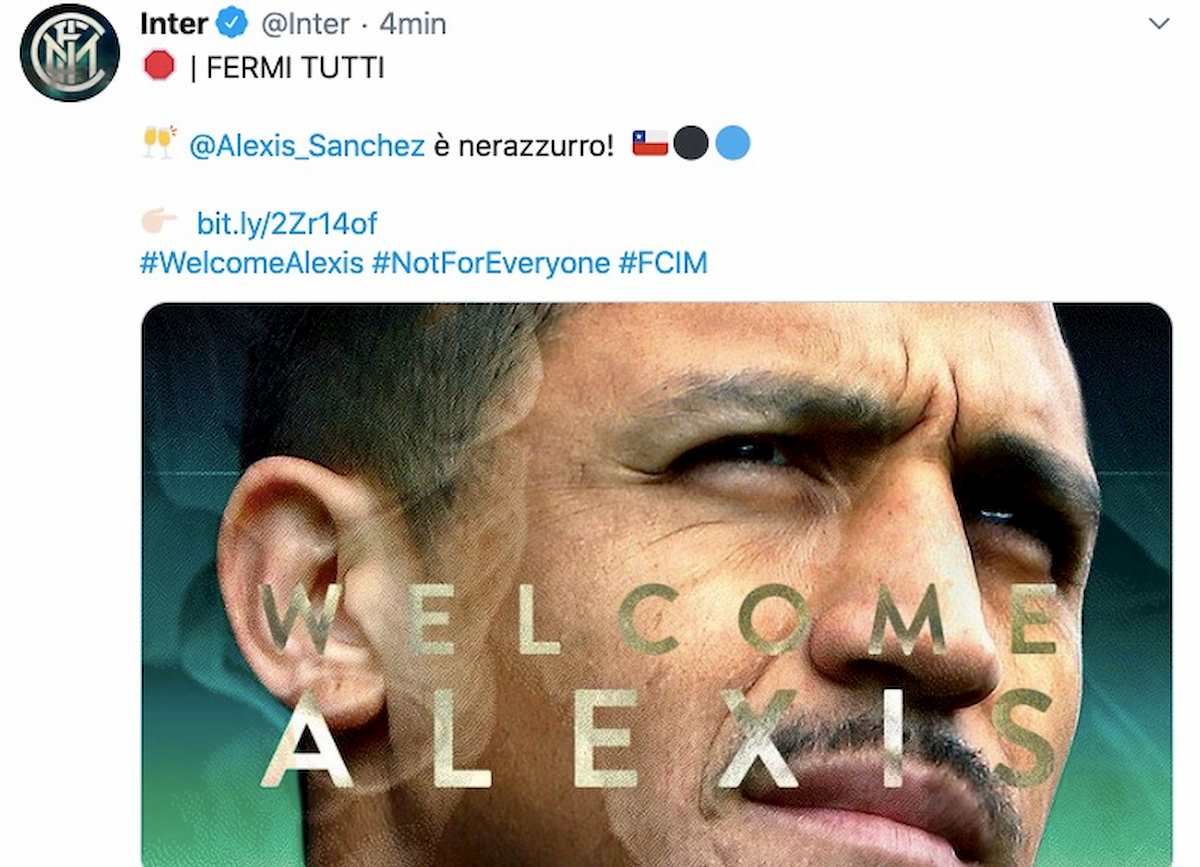 Alexis Sanchez Inter ufficiale cifre operazione