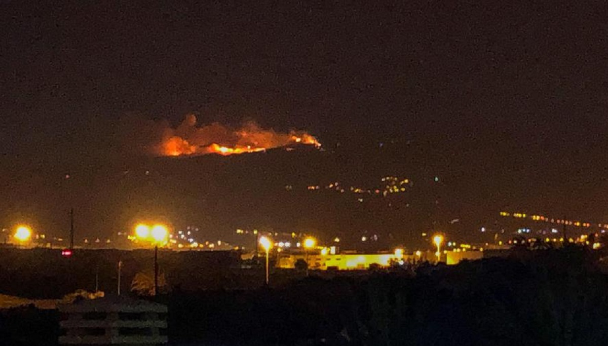 Gran Canaria, una foto Ansa dell'incendio