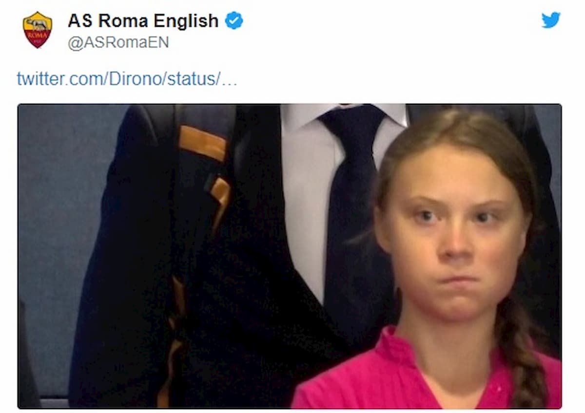 Roma-Atalanta, De Roon sbeffeggia i giallorossi su Twitter che rispondono con Greta Thunberg