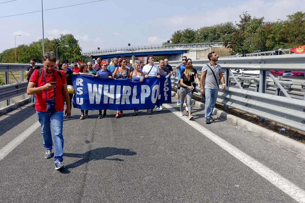 Protesta dei lavoratori Whirlpool