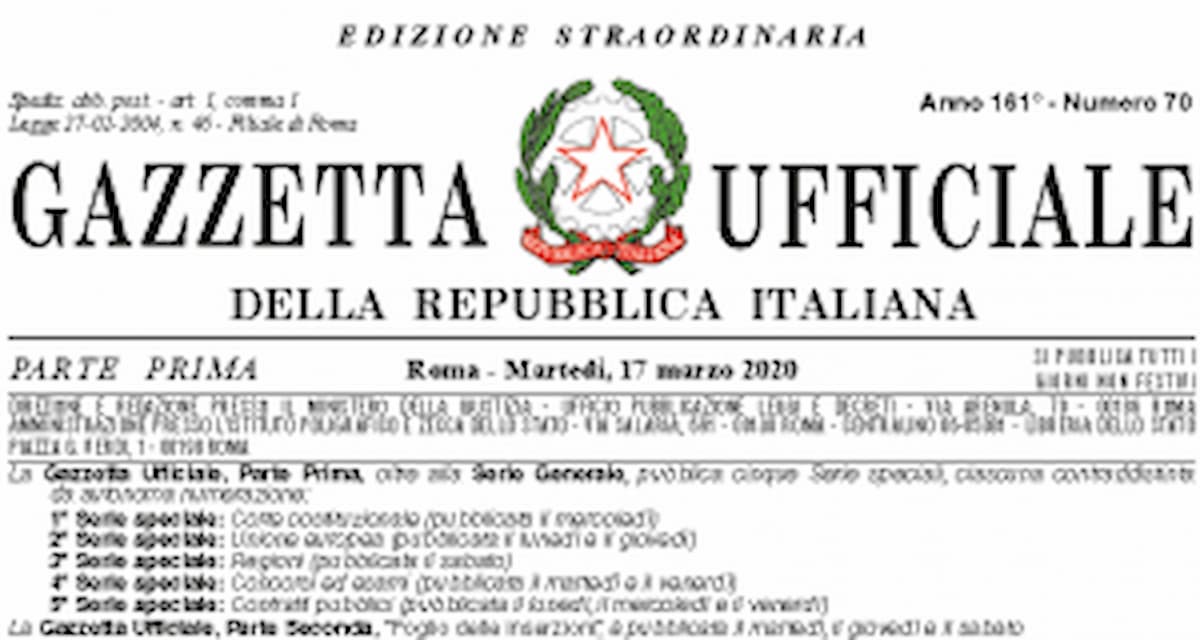 Decreto Cura Italia pubblicato in Gazzetta Ufficiale: ecco il testo completo da scaricare