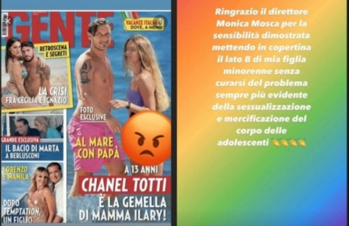 Chanel Totti, Sabelli Fioretti e le "colpe" dell'ex calciatore per il costume della figlia