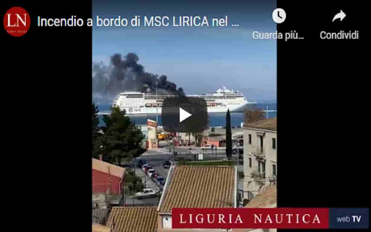 Corfù, incendio divampa a bordo della nave da crociera Msc Lirica: nessun ferito VIDEO