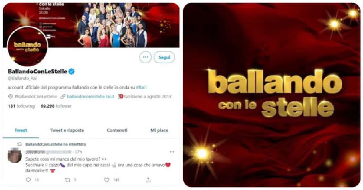 Ballando con le Stelle tweet a luci rosse del social media manager: ''Mi manca succhiarlo al capo nei cessi''