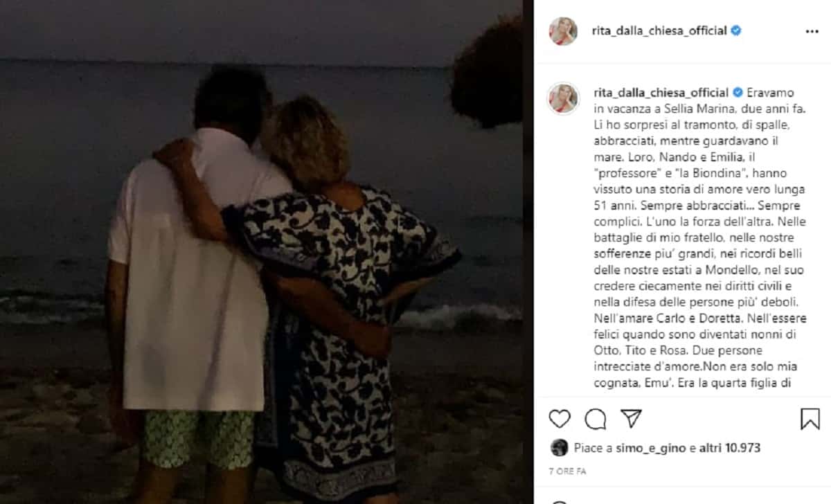 Rita Dalla Chiesa, morta la cognata Emilia: "Un dolore che si aggiunge ai troppi della nostra famiglia"