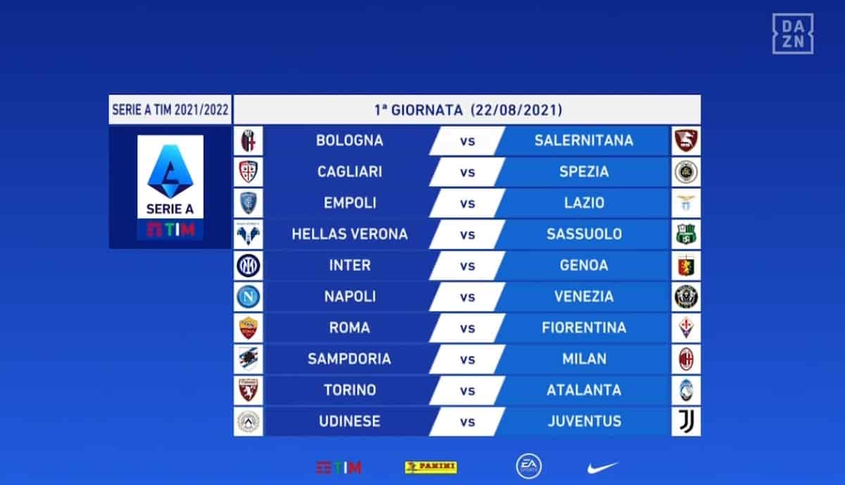 Calendario Serie A 2021-2022