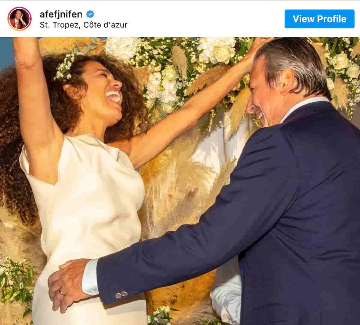 Afef Jnifen si è sposata: matrimonio con il manager Alessandro Del Bono in Costa Azzurra