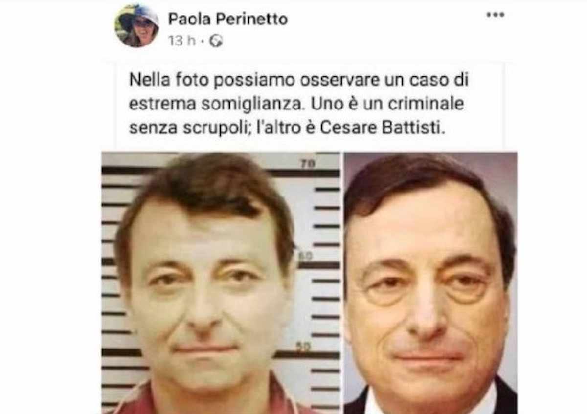 Paola Perinetto, la Garante per i detenuti di Ivrea paragona Draghi e Battisti. Chiesta la rimozione