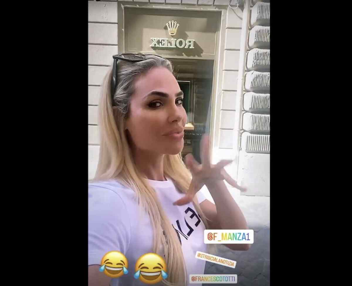 Ilary Blasi, il video provocazione davanti al negozio Rolex e tagga Francesco Totti