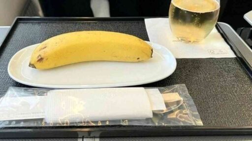 Se chiedi un pasto vegano in aereo ti portano solo una banana e le bacchette