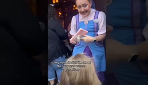 Disneyland, la principessa del negozio per bambine è un uomo (con i baffi)