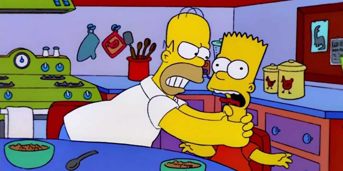 homer strangola bart