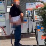 Una pompa di benzina dove non batte il sole, scandaloso in Italia in una stazione di servizio