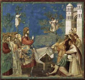 Gesù entra a Gerusalemme la domenica delle palme, dipinto di Giotto