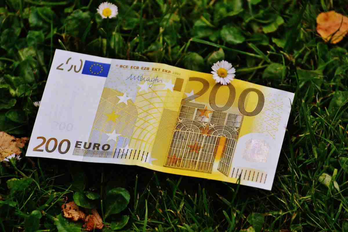 200 euro su un prato