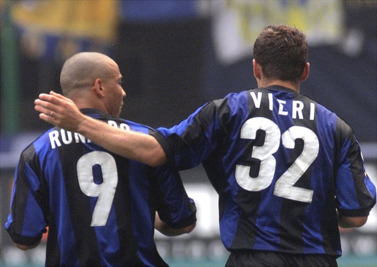 Ronaldo e Vieri con la maglia dell'Inter