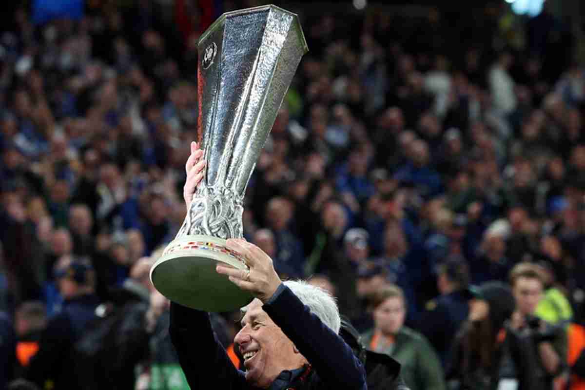 Gasperini festeggia la vittoria dell'Europa League