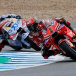 Bagnaia in gara con la sua Ducati