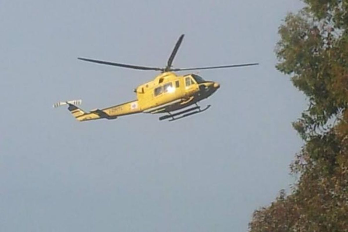 un elisoccorso in volo