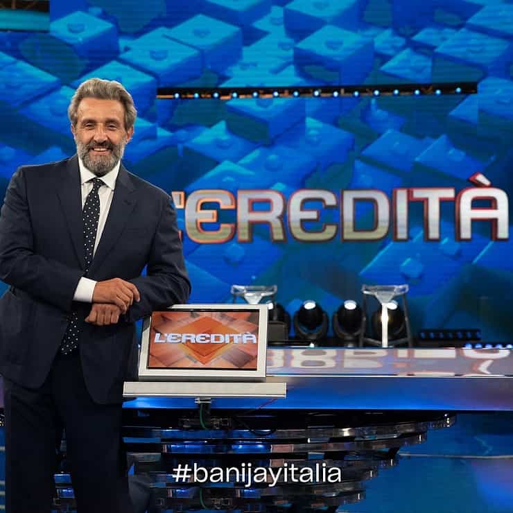 flavio insinna nello studio dell'eredità